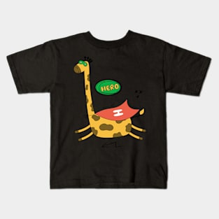 Giraffe superhero Kids T-Shirt